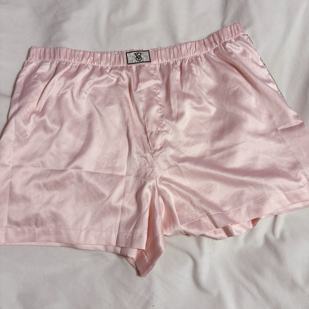 Victoria's Secret Rhinestone Satin Shorts